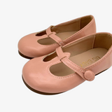 Girls Mary Jane Flats Vintage Style Shoes Blush Pink