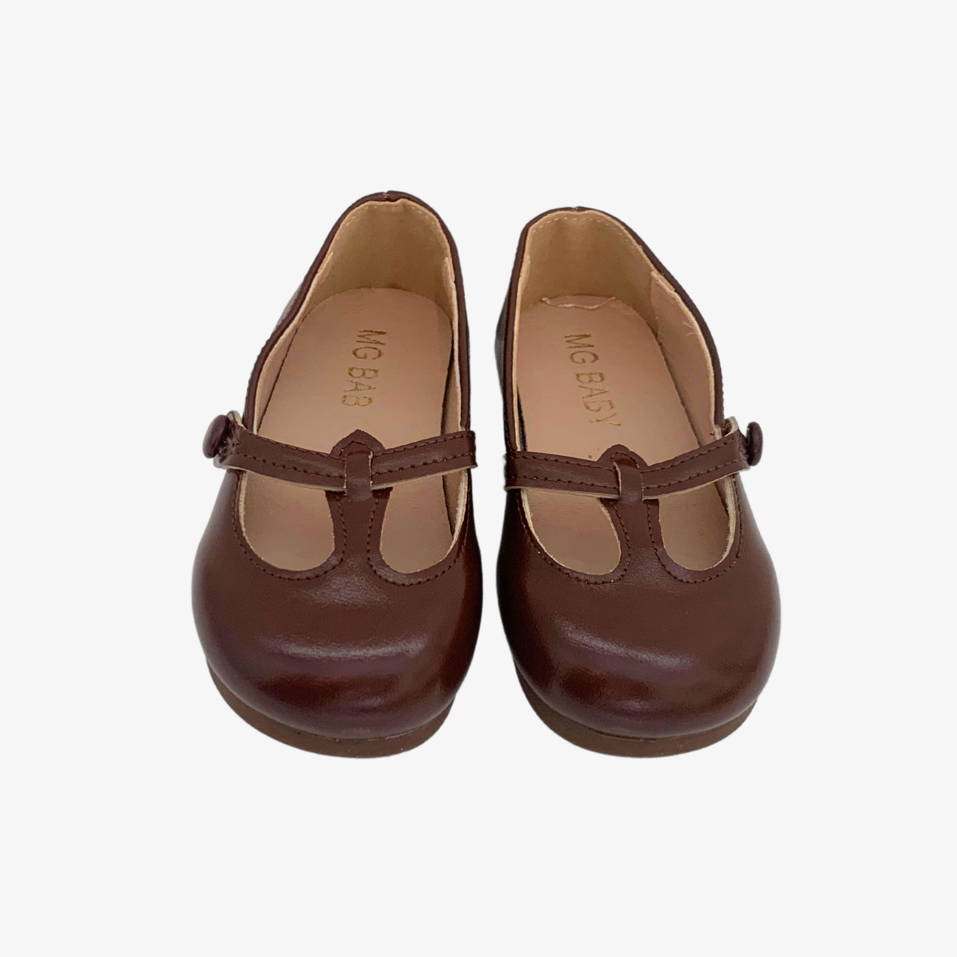 Girls Mary Jane Flats Vintage Style Children's Shoes Chestnut Brown 2.5 / Chestnut Brown