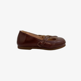 Girls Mary Jane Flats Vintage Style Shoes Chestnut Brown