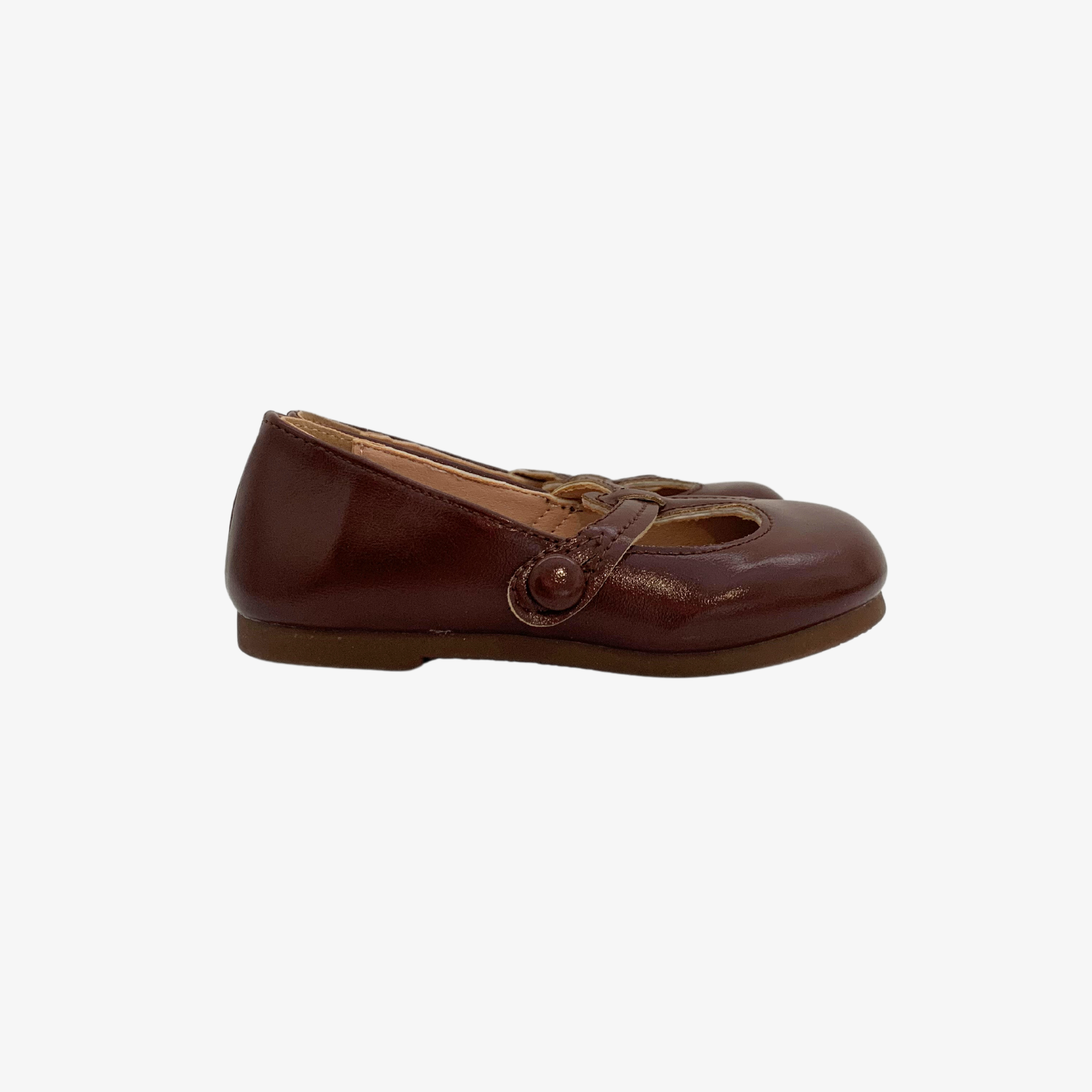 Girls Mary Jane Flats Vintage Style Children's Shoes Chestnut Brown 2.5 / Chestnut Brown Girls Mary Jane Flats Vintage Style Children's Shoes Chestnut Brown 2.5 / Chestnut Brown