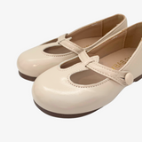 Girls Mary Jane Flats Vintage Style Shoes Cream