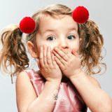 Girls Plush Pom Pom Hair Clips Hair Accessory Christmas Red