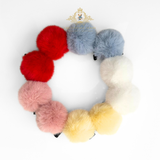 Girls Plush Pom Pom Hair Clips Hair Accessory Elephant Grey