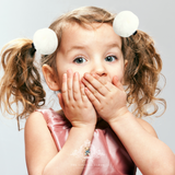 Girls Plush Pom Pom Hair Clips Hair Accessory Snowball White