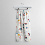 Girls Long Sleeve Pajamas Top & Pants Set Sea Fishies & Friends
