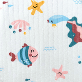 Girls Long Sleeve Pajamas Top & Pants Set Sea Fishies & Friends