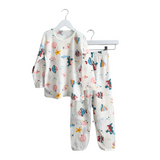Girls Long Sleeve Pajamas Top & Pants Set Sea Fishies & Friends