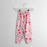 Girls Long Sleeve Pajamas Top & Pants Set Bear & Boba Tea