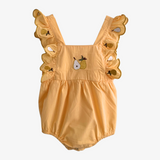 Girls Romper Bubble One-piece Pears Embroidery