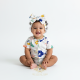 Baby Girls One-piece Sleep N' Play Romper Shorts Flowers & Cows