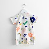 Baby Girls One-piece Sleep N' Play Romper Shorts Flowers & Cows