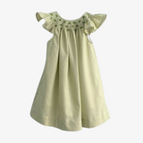 Girls Smocked Bishop Dress Green