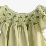 Girls Smocked Bishop Dress Green