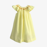 Girls Smocked Bishop Dress Yellow & Orange