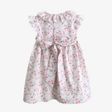 Girls Smocked Dress Spring Flowers Embroidery Pink