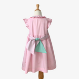 Girls Smocked Spanish Style Dress Bubble Gum Pink & Mint Green