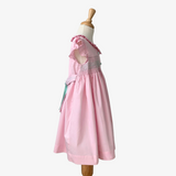 Girls Smocked Spanish Style Dress Bubble Gum Pink & Mint Green
