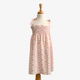 Girls Spring Floral Smocked Dress Pink