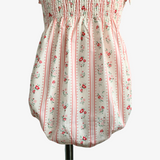 Girls Spring Floral Smocked Romper Pink