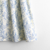 Girls Bohemian Nap Smocking Floral Dress Cream & Blue