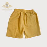 Kids Shorts 3 Piece Set Mustard, Sky Blue & Lime Green