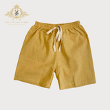 Kids Shorts 3 Piece Set Mustard, Sky Blue & Lime Green
