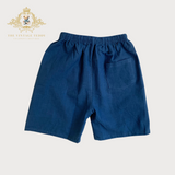 Kids Shorts 3 Piece Set Tan, Navy Blue & Tangerine