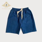 Kids Shorts 3 Piece Set Tan, Navy Blue & Tangerine