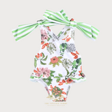 Girls One-Piece Swimsuit Botanical Flowers