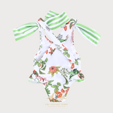 Girls One-Piece Swimsuit Botanical Flowers