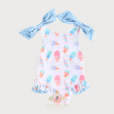 Girls One-Piece Swimsuit Ice Cream & Sprinkles