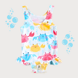 Girls One-Piece Swimsuit Happy Little Crab
