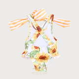 Girls One-Piece Swimsuit Little Sunflowers