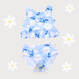 Girls Two-Piece Swimsuit Daisy Flowers