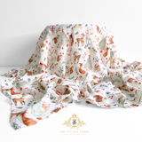Christmas Baby Gift Set Sleep N' Play Pajamas Swaddling Blanket & Children's Book Woodland Deer & Friends