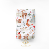 Christmas Baby Gift Set Sleep N' Play Pajamas Swaddling Blanket & Children's Book Woodland Deer & Friends