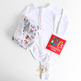 Christmas Baby Gift Set Sleep N' Play Pajamas Swaddling Blanket & Children's Book Woodland Deer & Friends