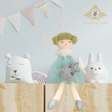 Handmade Princess Ballerina Dolly Plush Toy Aqua