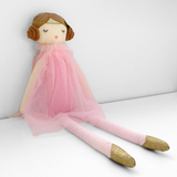 Handmade Princess Ballerina Dolly Plush Toy Pink