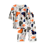 Boys Long Sleeve Pajamas Top & Pants Set Dinosaur Roar