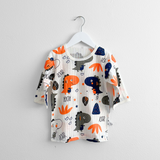 Boys Long Sleeve Pajamas Top & Pants Set Dinosaur Roar