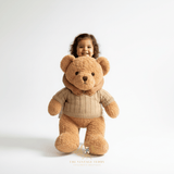 The Vintage Teddy Bear Soft Plush Toy Collectable Cosplay Sweater Carmel 32"