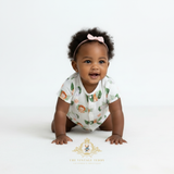 Baby Onesie Sleep N' Play Romper Safari Animals & Palm Leaves