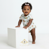 Baby Onesie Sleep N' Play Romper Safari Animals & Palm Leaves