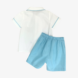 Boys Button Down Shirt & Shorts Set