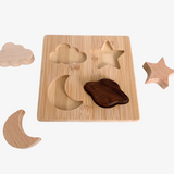 Wood Blocks Celestial Shapes Children's Montessori Pre-School Learning Toys