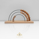 Children's Early Learning Counting Wooden Toy Abacus Love Beads Natural