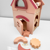 Children's Early Learning Cognitive Wooden Toys House Activity Center Play Set