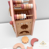 Children's Early Learning Cognitive Wooden Toys House Activity Center Play Set