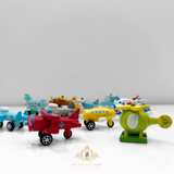Mini Wooden Toys Single Engine, Helicopters, Commercial & Fighter Airplanes